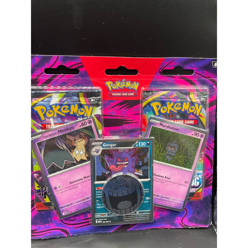 Pokemon TCG 3-Pack Blister Lot Gengar Mimikyu Latios Palkia Foil Promo Cards - Picture 3 of 6